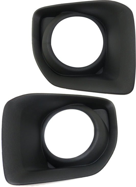 Front, Driver and Passenger Side Fog Light Trims, Textured Black