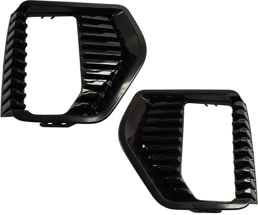 Front, Driver and Passenger Side Fog Light Trims, Textured Black, Elevation/SLE Models