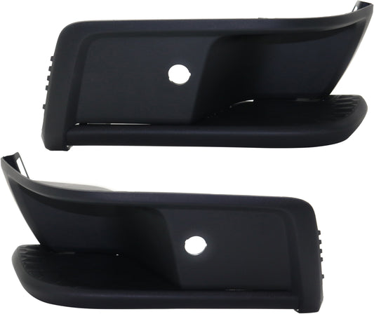 Rear, Driver and Passenger Side Bumper Trims, Chrome, For Models With Parking Aid Sensor