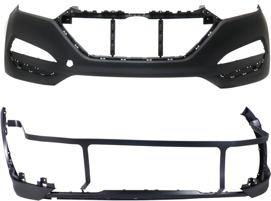 Front, Upper and Lower Upper - Primed, Lower - Textured Bumper Cover CAPA Certified