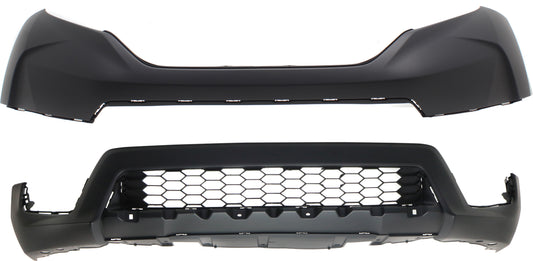 Front, Upper and Lower Upper - Primed, Lower - Textured Bumper Cover