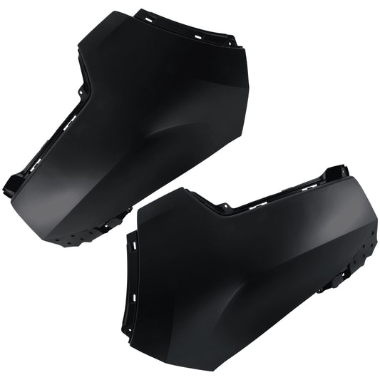 Передний бампер со стороны водителя и пассажира, грунтованный пластик, сертифицированный CAPA