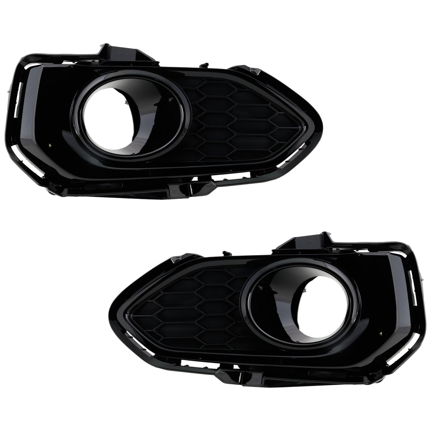 Front, Driver and Passenger Side Fog Light Trims, Textured Black