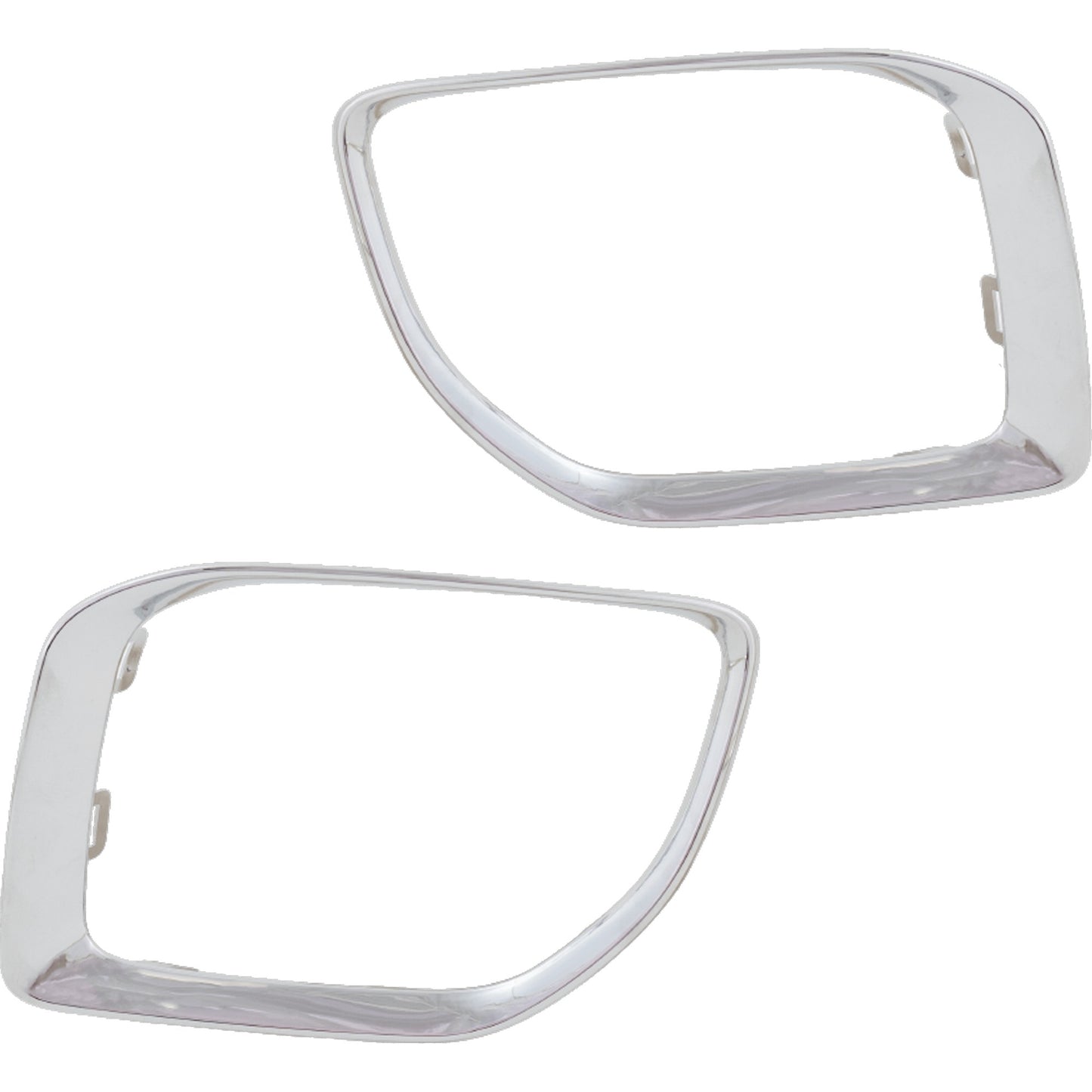 Front, Driver and Passenger Side Fog Light Trims, Chrome