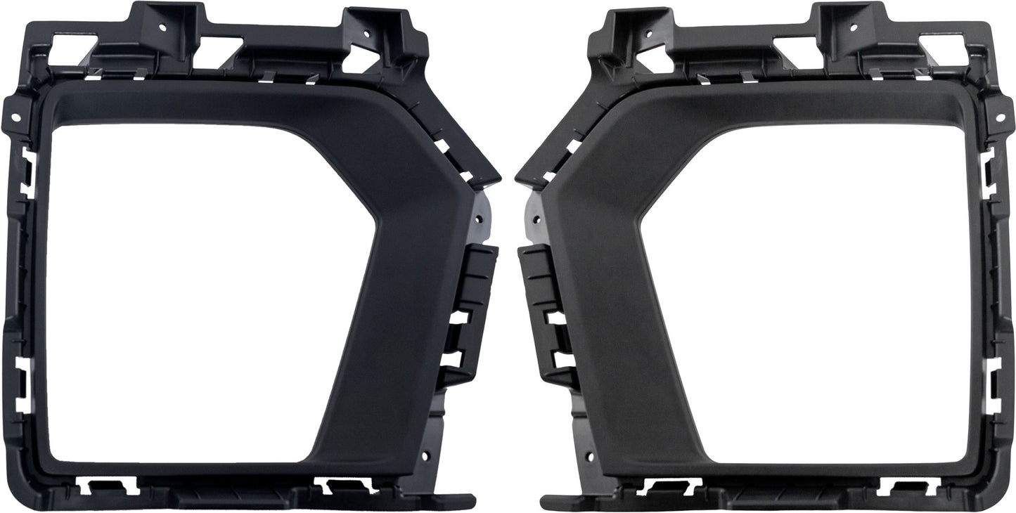 Front, Driver and Passenger Side Fog Light Trims, Textured Black