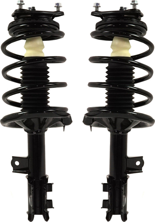 Передняя стойка со стороны водителя и пассажира, полностью нагруженная