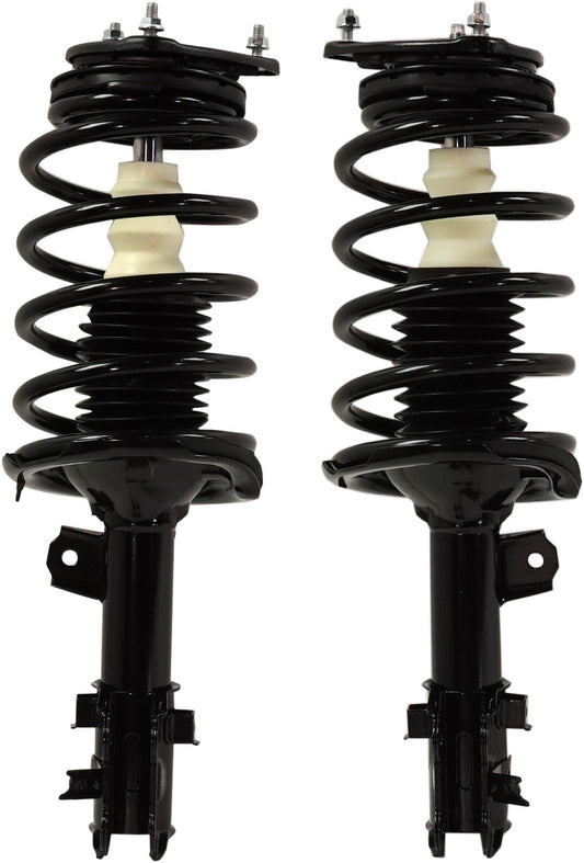 Передняя стойка со стороны водителя и пассажира, полностью нагруженная