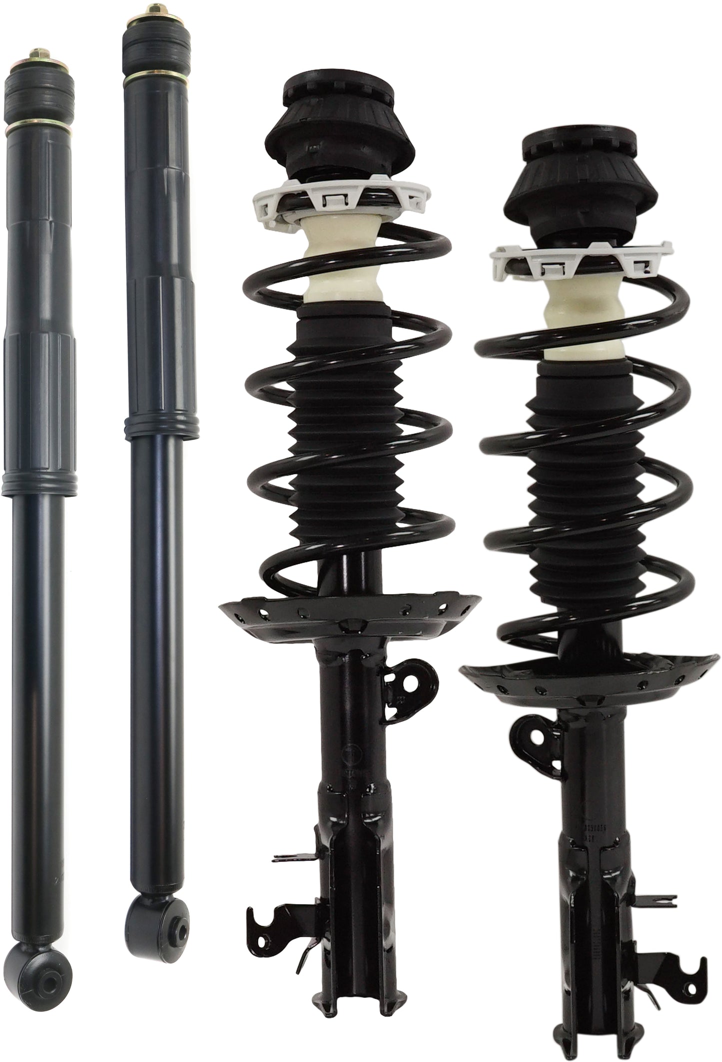 Front and Rear, Driver and Passenger Side Shock and Fully Loaded Strut