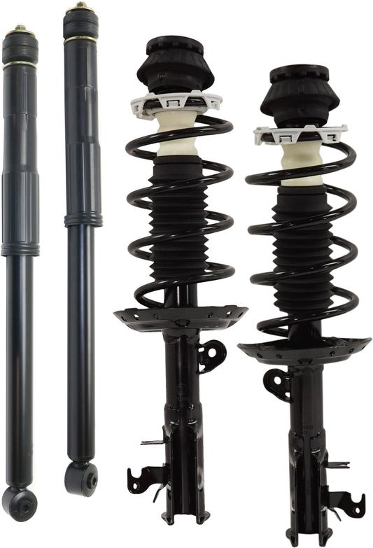 Front and Rear, Driver and Passenger Side Shock and Fully Loaded Strut