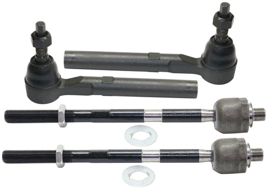 Front, Driver and Passenger Side, Inner and Outer Tie Rod Ends