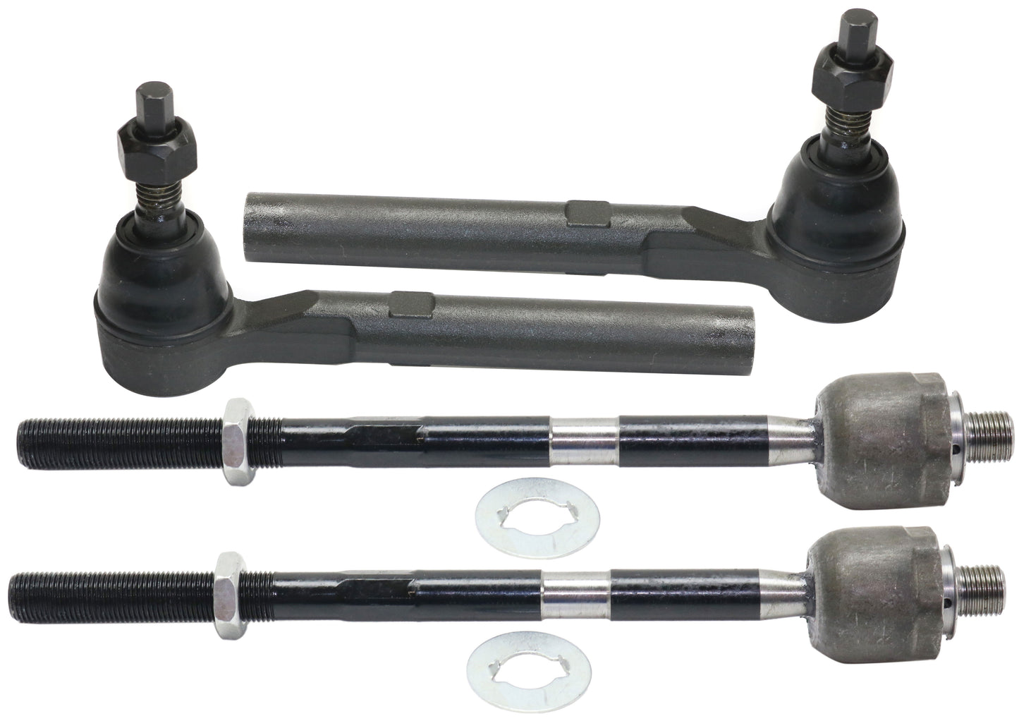 Front, Driver and Passenger Side, Inner and Outer Tie Rod Ends