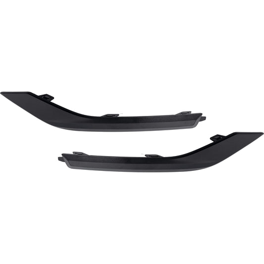 Rear, Driver and Passenger Side Bumper Trims, Black