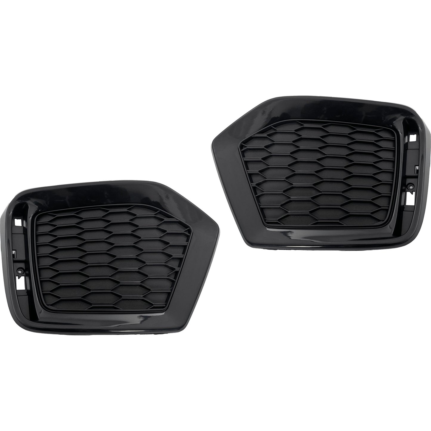 Решетка заднего бампера седана со стороны водителя и пассажира, текстурированная черная