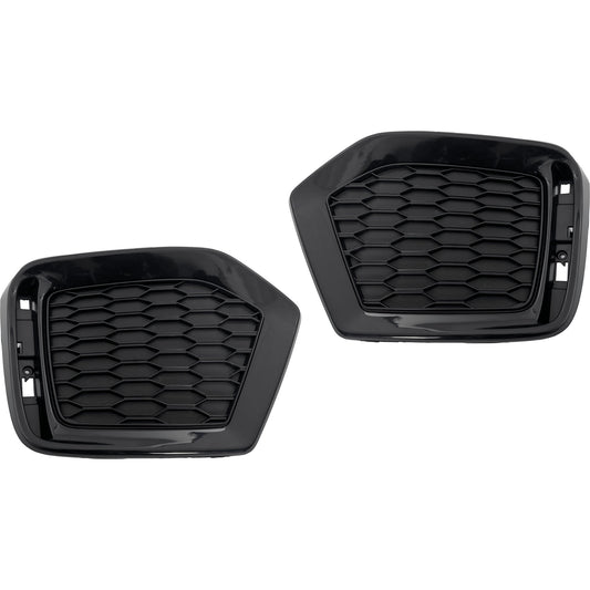 Решетка заднего бампера седана со стороны водителя и пассажира, текстурированная черная