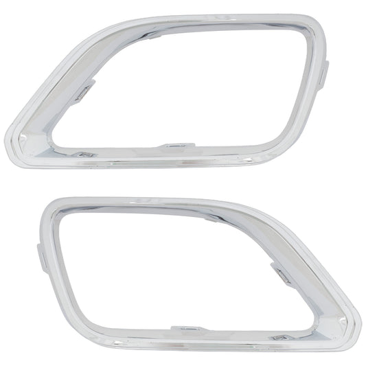Front, Driver and Passenger Side Fog Light Trims, Chrome