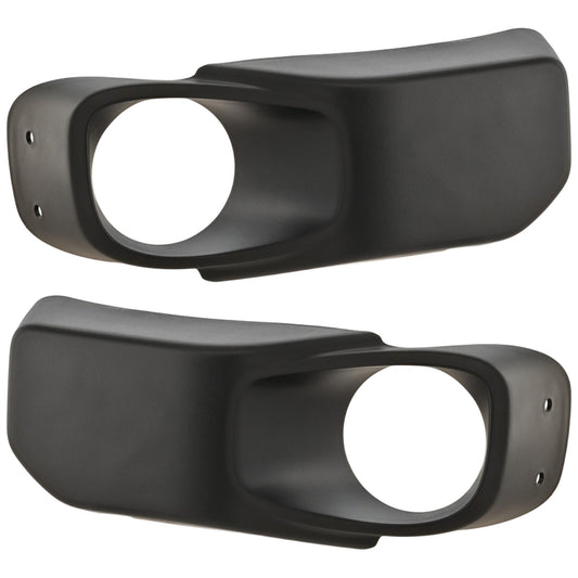 Front, Driver and Passenger Side Fog Light Trims, Textured Black