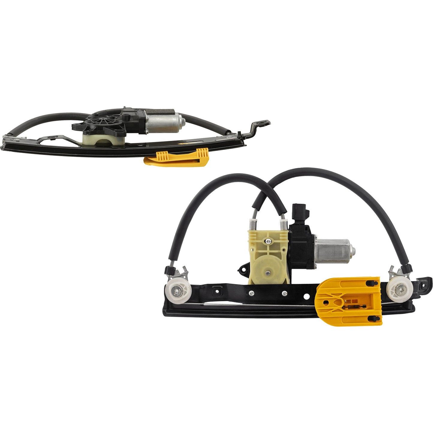 Rear, Driver and Passenger Side Power Window Regulator, With Motor