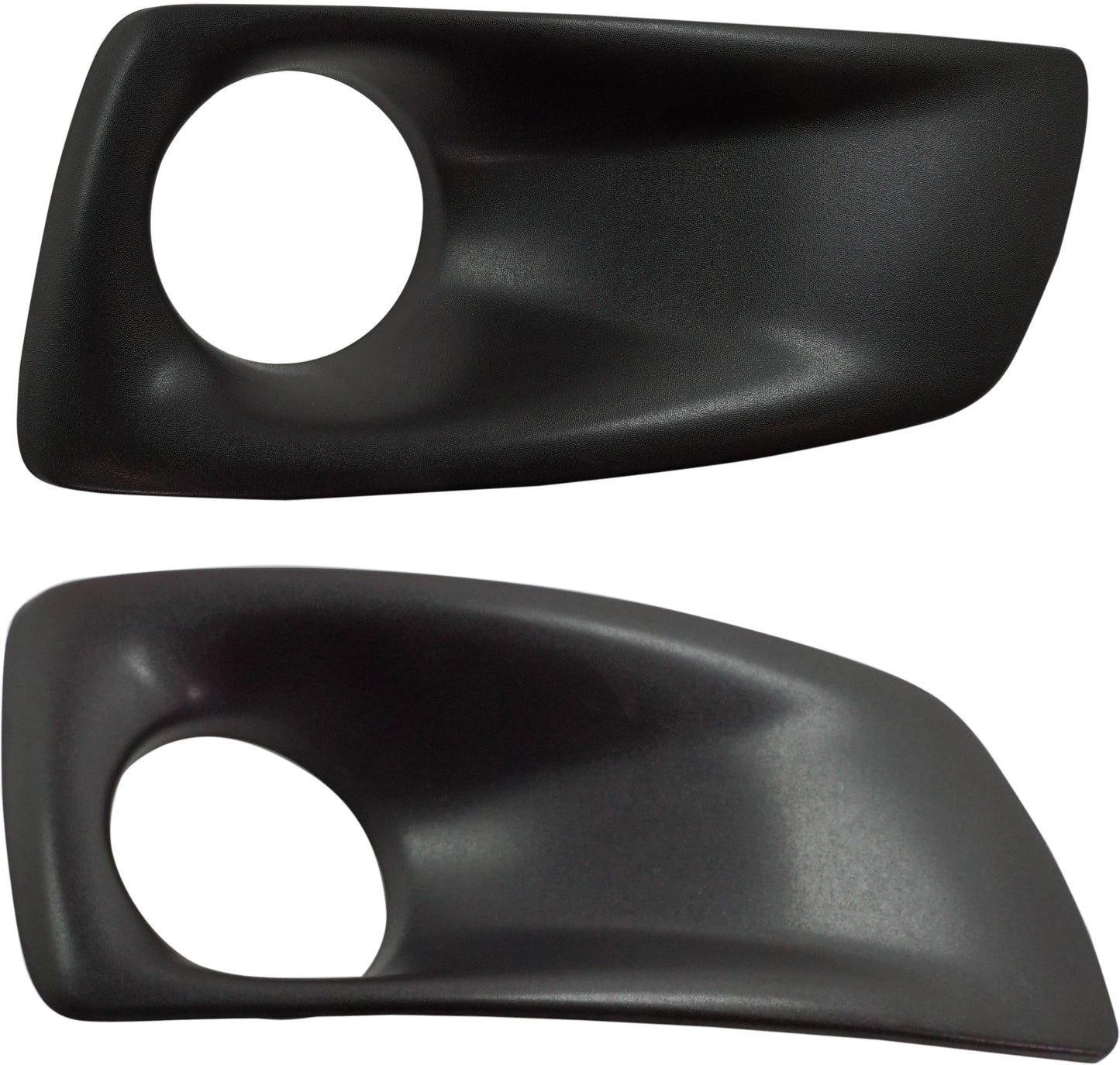 Front, Driver and Passenger Side Fog Light Trims, Black