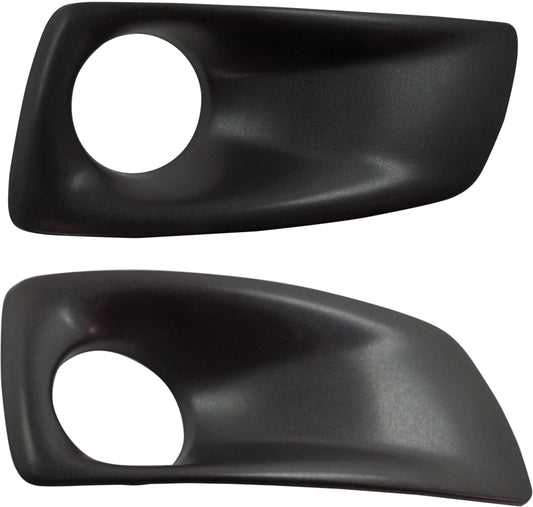 Front, Driver and Passenger Side Fog Light Trims, Black