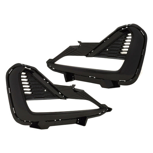 Front, Driver and Passenger Side Fog Light Trims, Textured Black