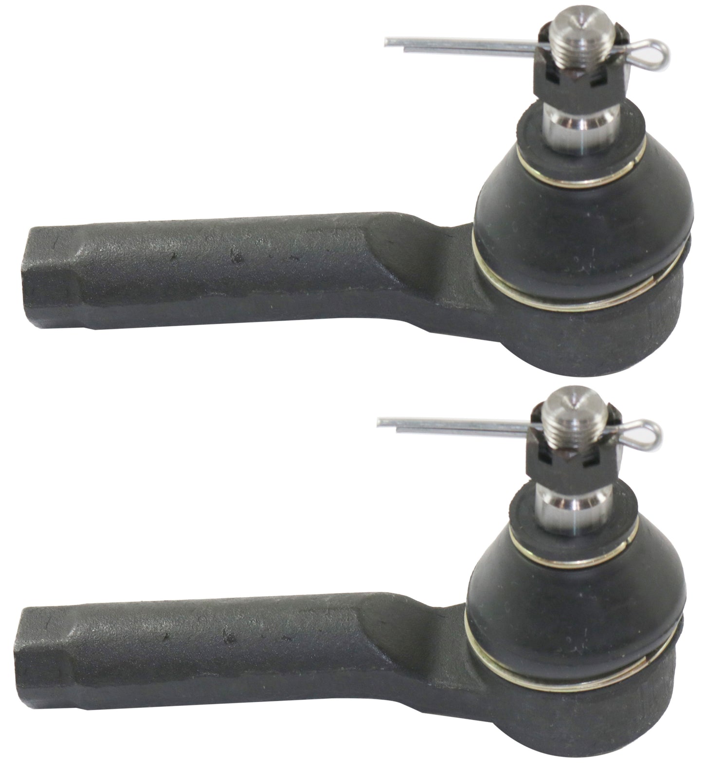 Передние, со стороны водителя и пассажира, внешние наконечники рулевой тяги