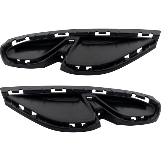 Rear, Driver and Passenger Side Bumper Trims, Black