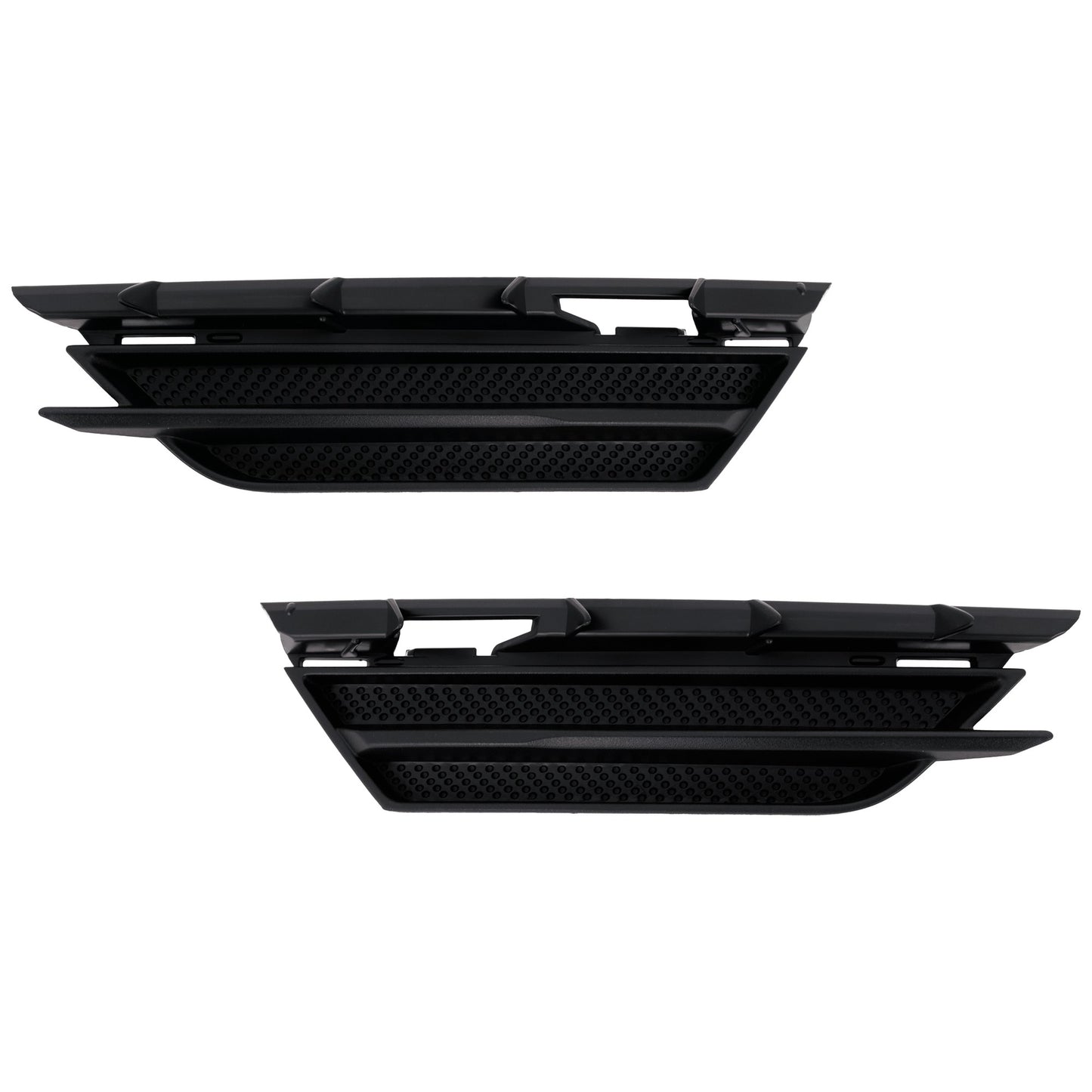 Front, Driver and Passenger Side Bumper Grille, Textured Black