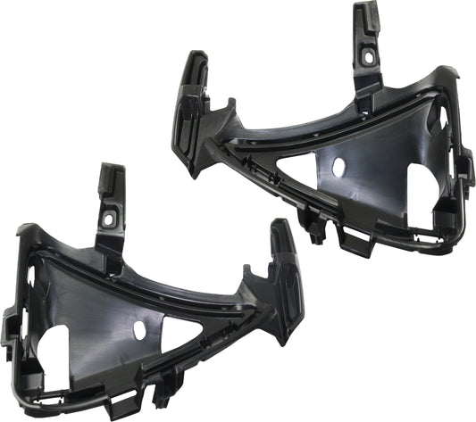 Front, Driver and Passenger Side, Outer Bumper Grilles, Textured Black