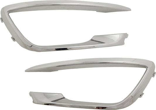 Driver and Passenger Side Grille Trim, Chrome, Side bumper molding