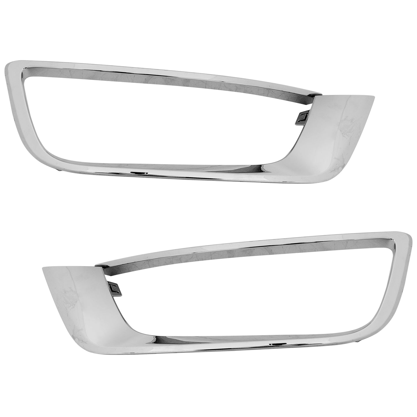 Front, Driver and Passenger Side Fog Light Trims, Chrome