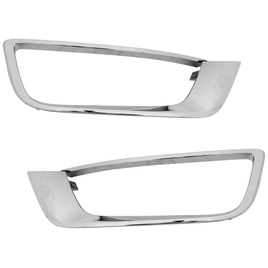 Front, Driver and Passenger Side Fog Light Trims, Chrome
