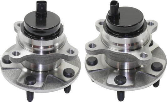 Front, Driver and Passenger Side Wheel Hub, 5 Lugs, With Bearing, With Sensor