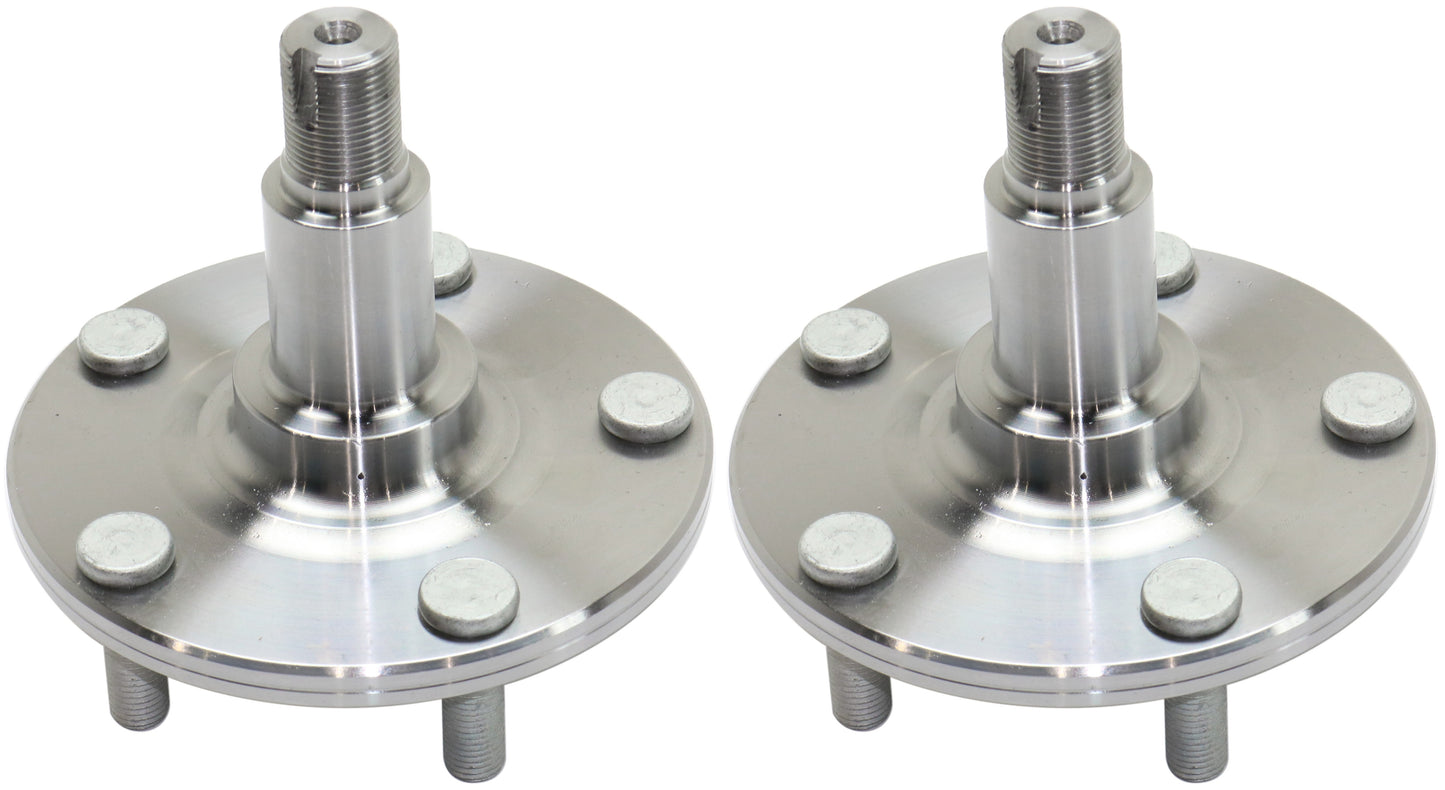 2-Wheel Set Front, Driver and Passenger Side Wheel Hubs, Without Bearing, Lug nuts are not included