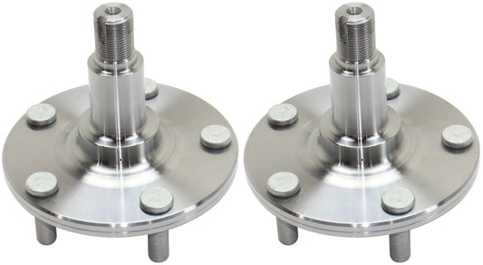 2-Wheel Set Front, Driver and Passenger Side Wheel Hubs, Without Bearing, Lug nuts are not included