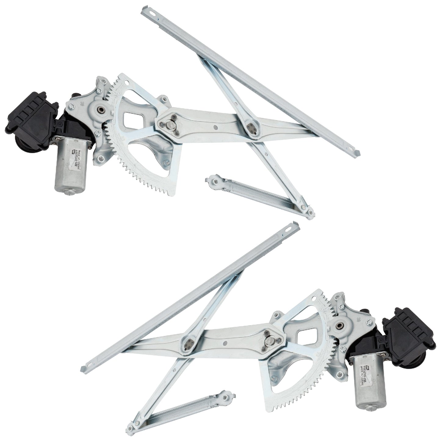 Электростеклоподъемник с электроприводом для передних дверей водителя и пассажира, с мотором