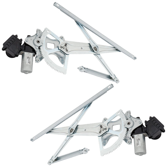 Электростеклоподъемник с электроприводом для передних дверей водителя и пассажира, с мотором