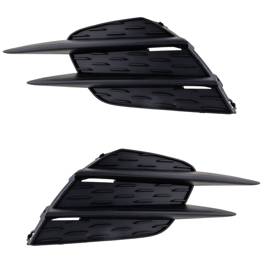 Решетки бампера спереди, со стороны водителя и пассажира, текстурированные черные