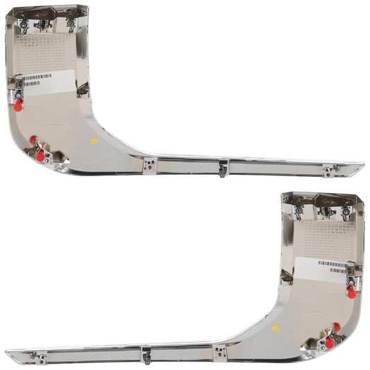 Front, Driver and Passenger Side, Lower Bumper Trims, Chrome