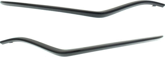 Front, Driver and Passenger Side, Outer Bumper Trims, Black