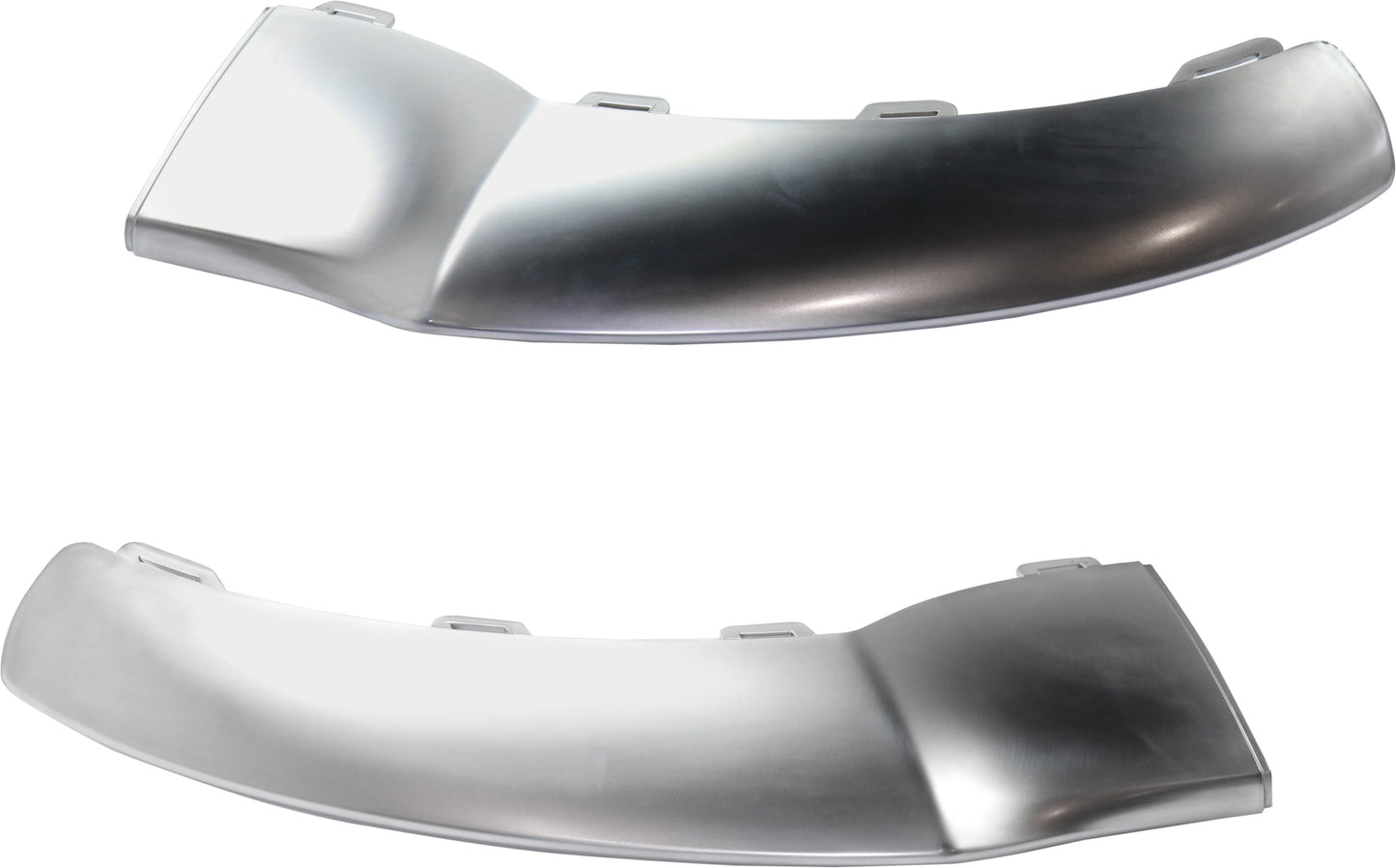 Front, Driver and Passenger Side, Outer Bumper Trims, Chrome, For Models With AMG Styling Package