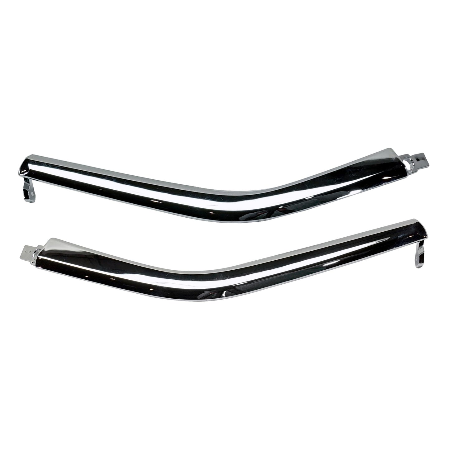 Front, Driver and Passenger Side, Upper Bumper Trims, Chrome