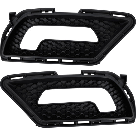 Front, Driver and Passenger Side Fog Light Trim, Textured Black