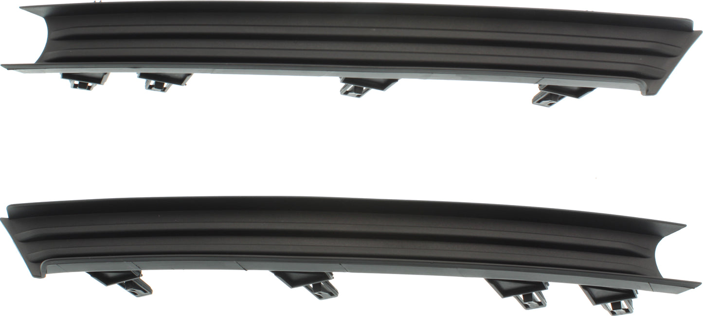 Front, Driver and Passenger Side Fog Light Trims, Textured Black