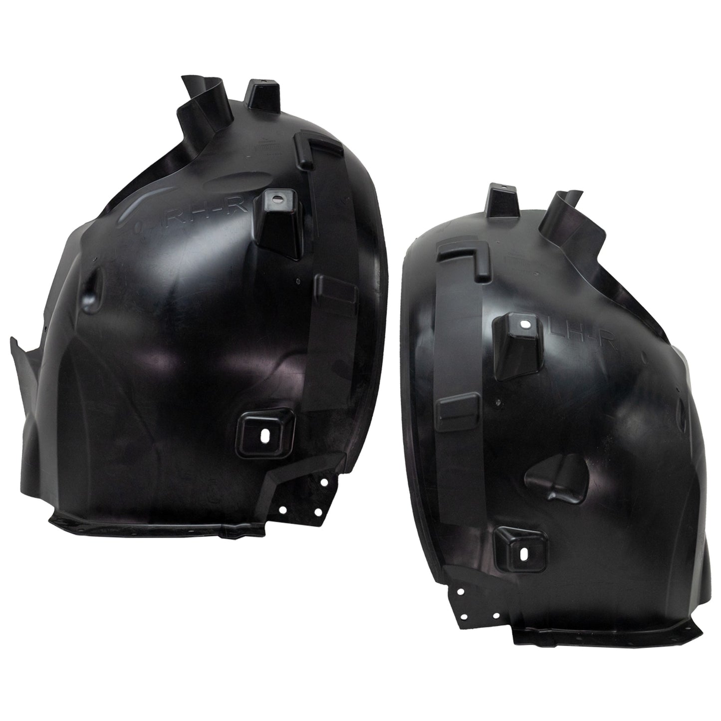 Передняя часть, сторона водителя и пассажира, задняя часть, подкрылок