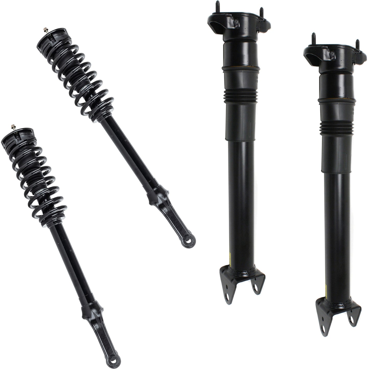 Front and Rear, Driver and Passenger Side Shock and Fully Loaded Strut, For Models without Adaptive Damping System (ADS)