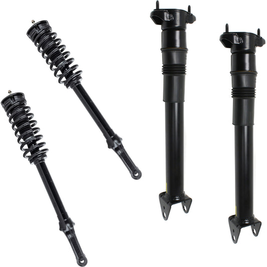 Front and Rear, Driver and Passenger Side Shock and Fully Loaded Strut, For Models without Adaptive Damping System (ADS)
