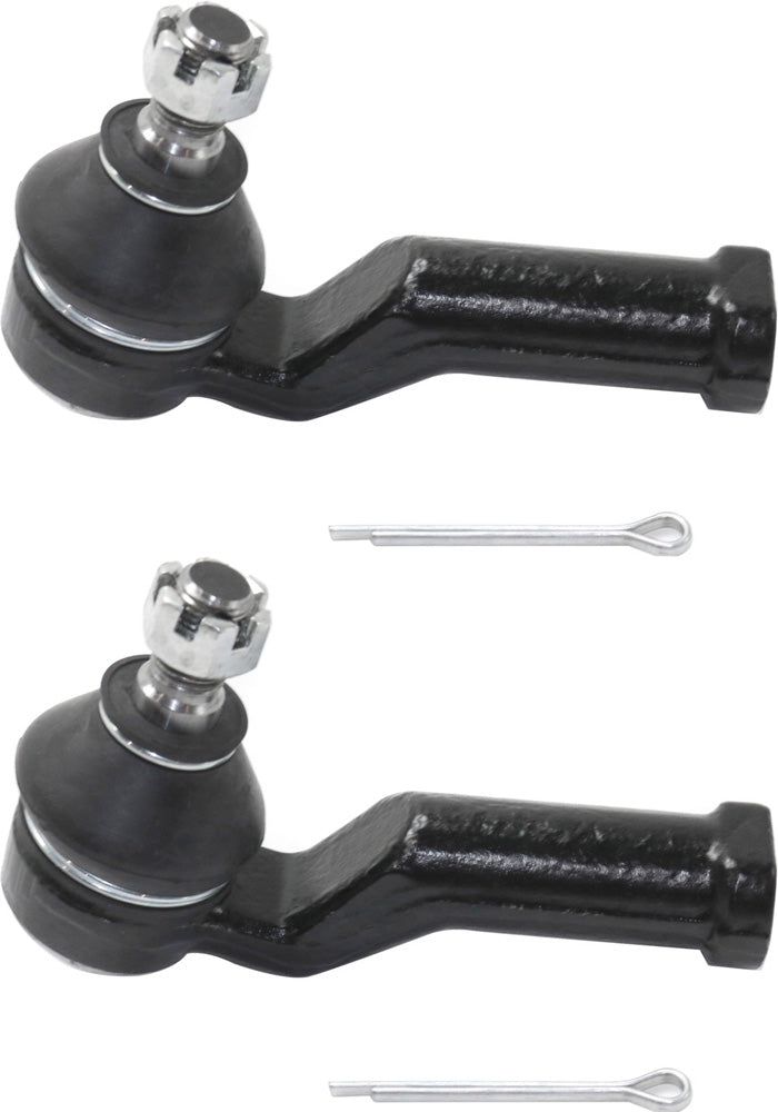 Передние, со стороны водителя и пассажира, внешние наконечники рулевой тяги