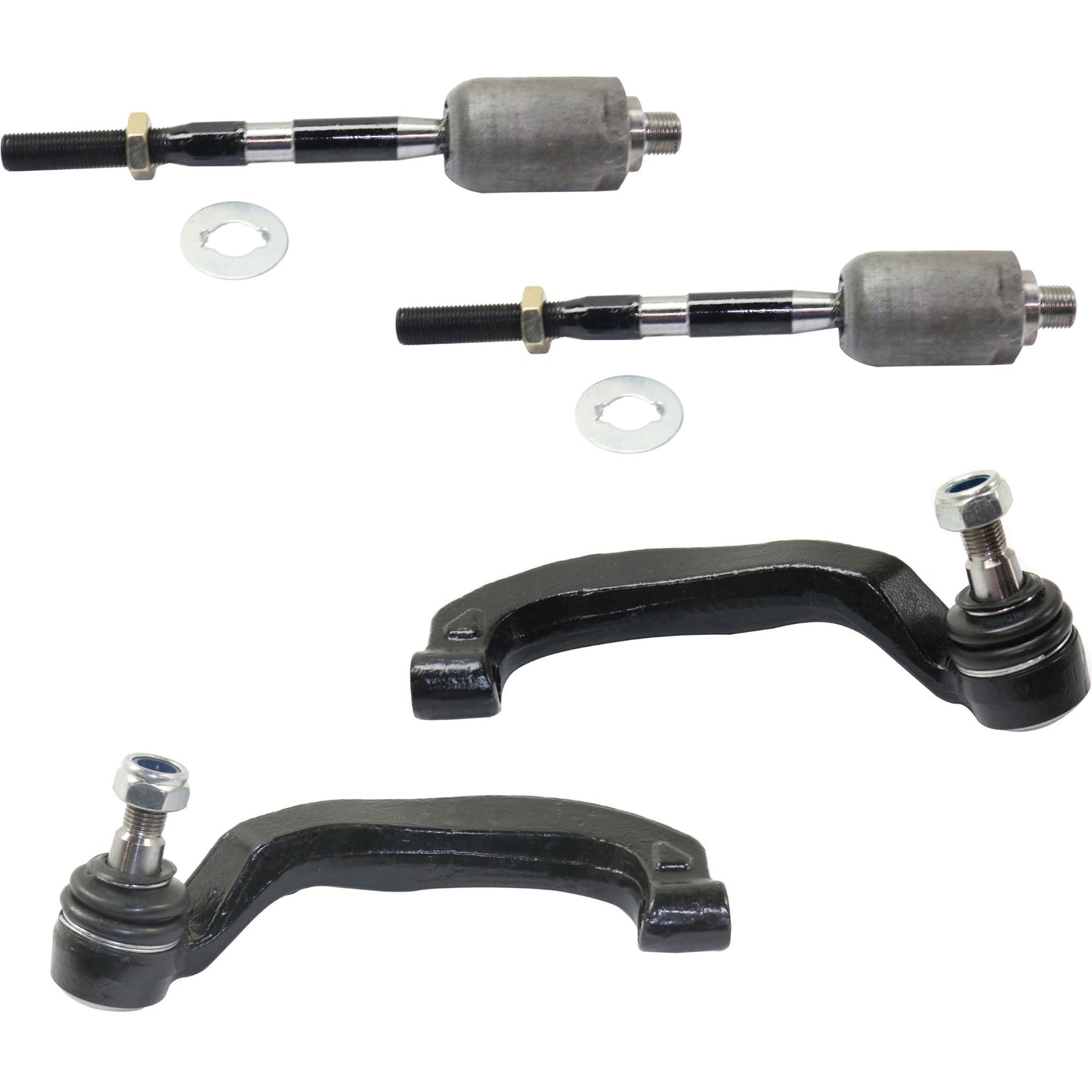 Front, Driver and Passenger Side, Inner and Outer Tie Rod Ends, AWD