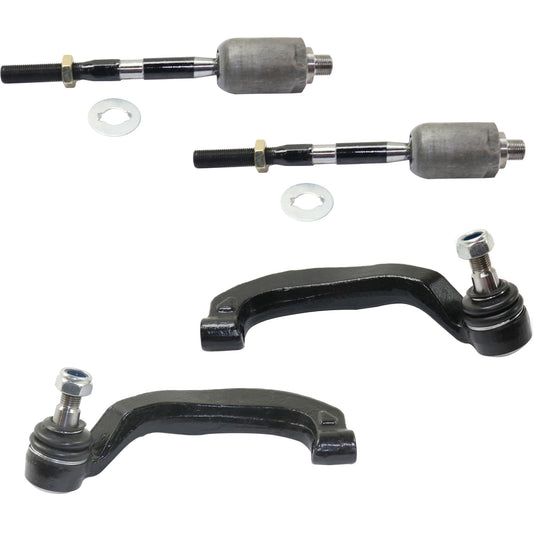 Front, Driver and Passenger Side, Inner and Outer Tie Rod Ends, AWD