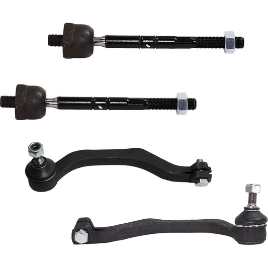 Front, Driver and Passenger Side, Inner and Outer Tie Rod Ends